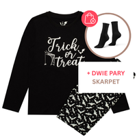 MAGICDREAMS - PIŻAMA DZIEWCZĘCA 100% BAWEŁNIANA Z WZOREM HALLOWEEN