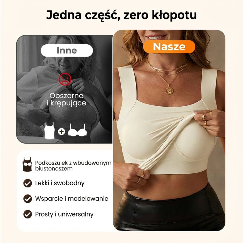 Kamizelka termiczna dla kobiet z wbudowanym biustonoszem