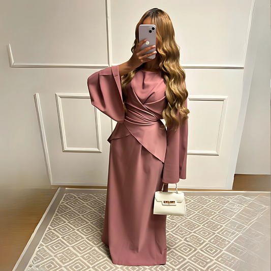 Abaya fluide manches papillon