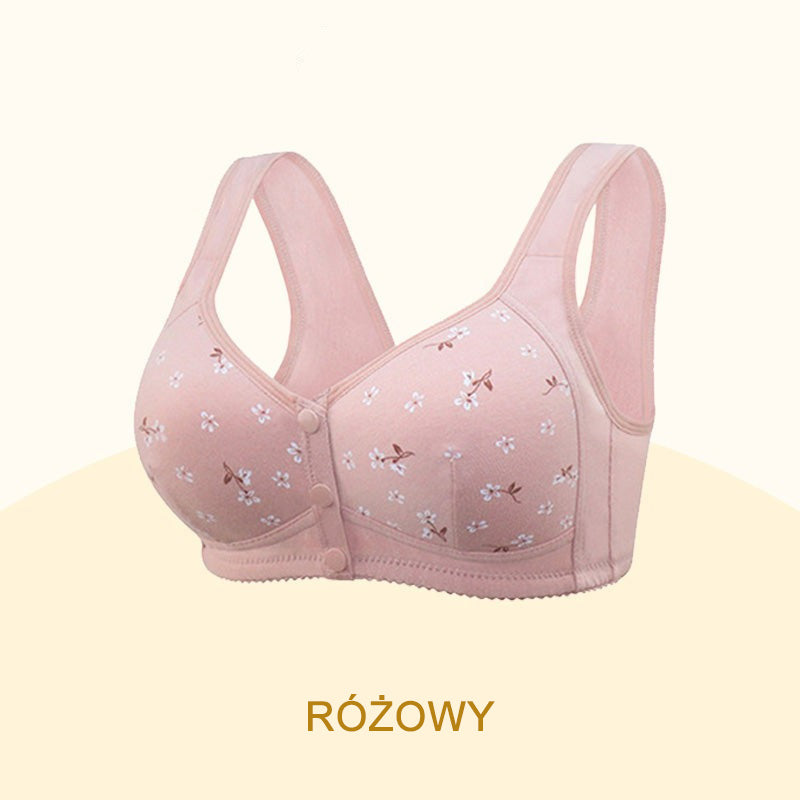 【S-6XL】🌸Bawełniany biustonosz Premium z rozcięciem z przodu