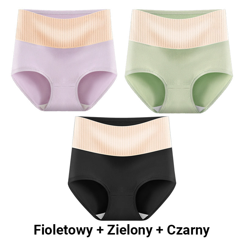 🔥KUP 1, ZYSKAJ 1 GRATIS🔥 - Damska miękka, antybakteryjna, oddychająca bielizna z wysokim stanem.💟
