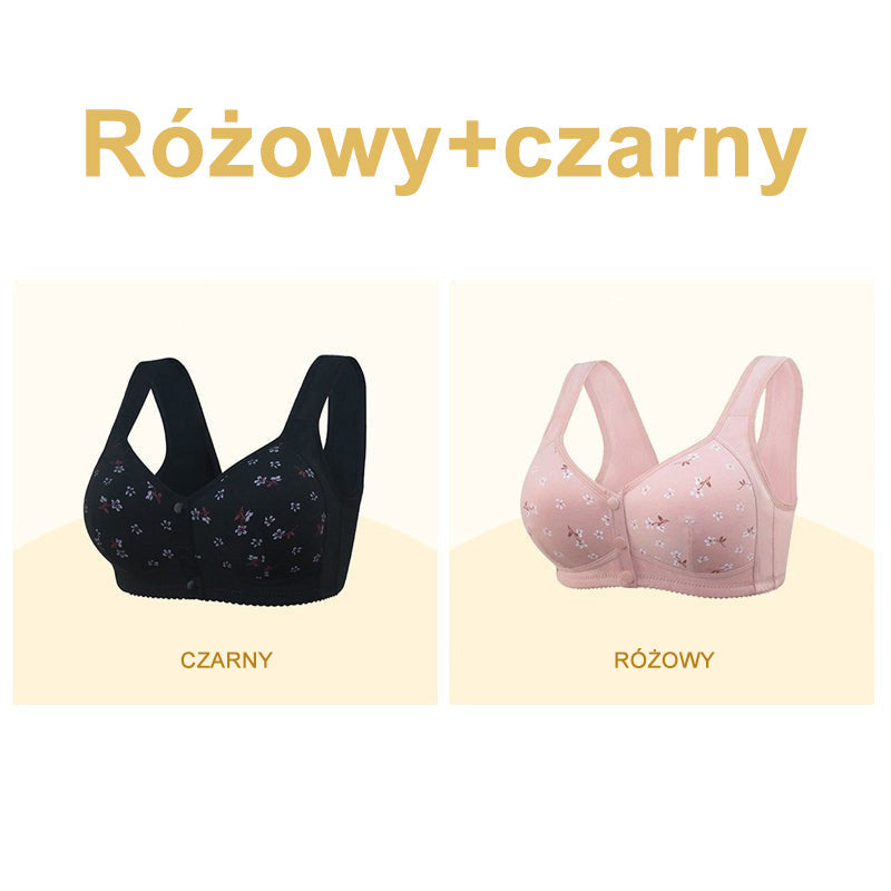 【S-6XL】🌸Bawełniany biustonosz Premium z rozcięciem z przodu