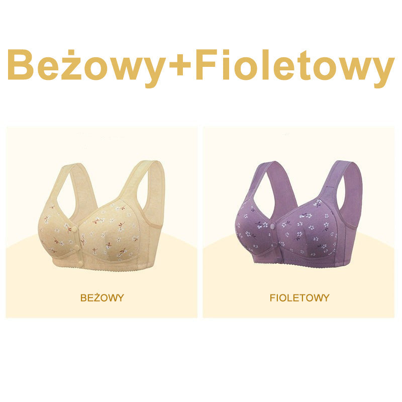 【S-6XL】🌸Bawełniany biustonosz Premium z rozcięciem z przodu