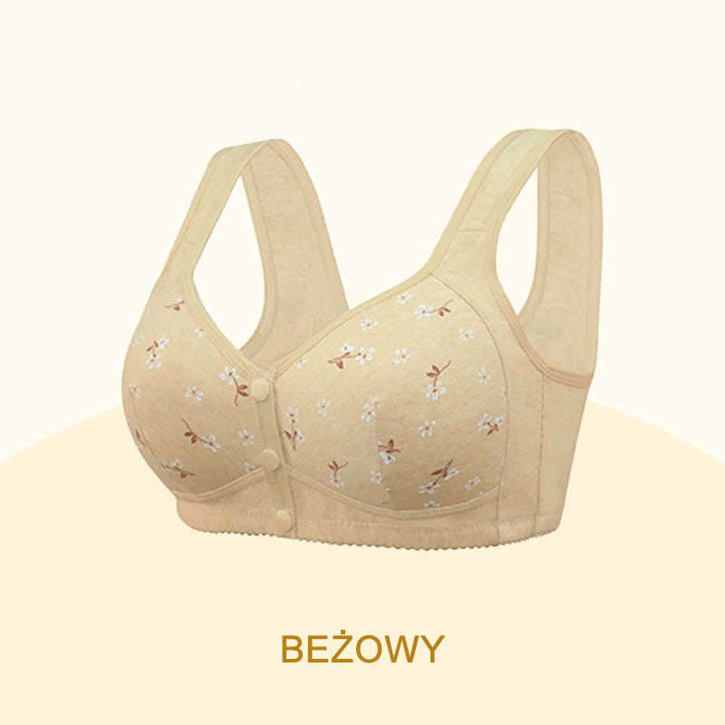 【S-6XL】🌸Bawełniany biustonosz Premium z rozcięciem z przodu