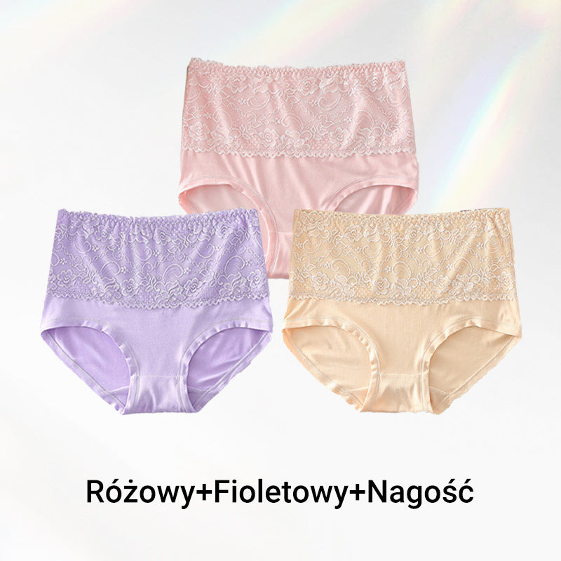 【2 +1 gratis】🌸 Majtki Plus Size z wysokim stanem dla kobiet