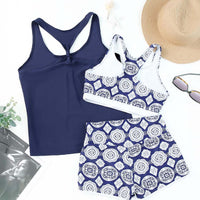 🏖️ Gorąca letnia wyprzedaż – 50% OFF! 💝✨ Kobiecy wygodny zestaw bikini 3-częściowy z nadrukiem