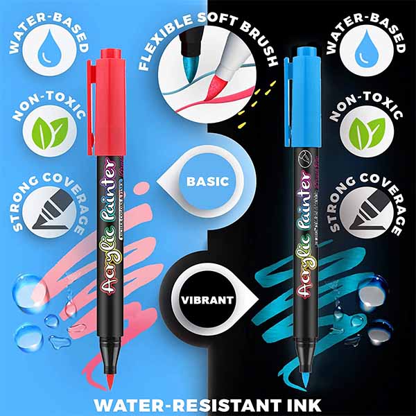 VIVACREATE™ - ZESTAW 24 FLAMASTRÓW AKRYLOWYCH