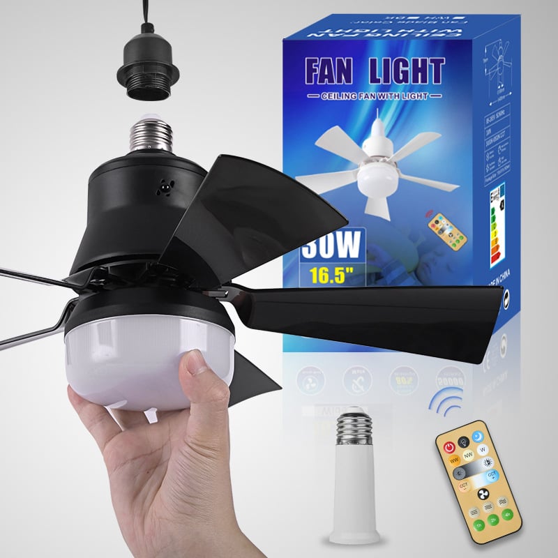 🔥Nowe produkty☀️Przenośny wentylator oświetleniowy 2 w 1 z pilotem zdalnego sterowania