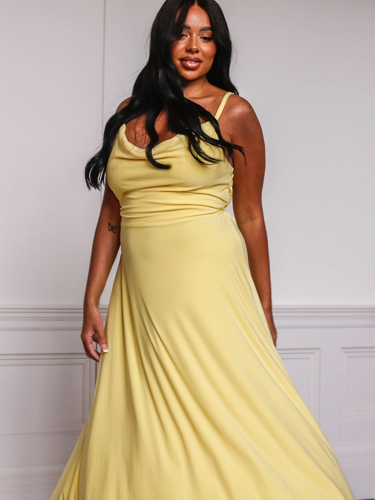 💃Lulah Drape Maxi Dress z wbudowanym biustonoszem