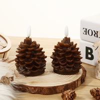 ⛄🔥Świeczki bezpłomieniowe w kształcie szyszek sosnowych zasilane bateryjnie