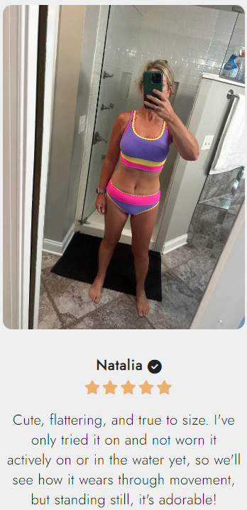 🔥🎁Nowość: 50% RABATU🔥🌼 Trzyczęściowy sportowy komplet bikini z nylonu w blokach kolorystycznych – wysoki stan z efektem wyszczuplającym brzuch 👙