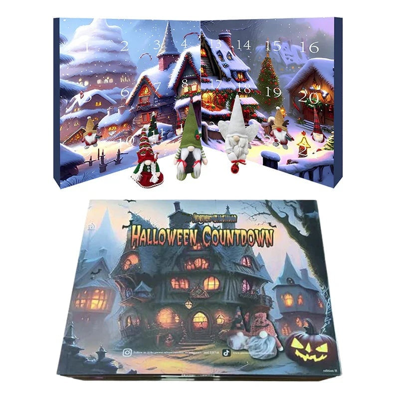 💝Pomysł na prezent Gorąca wyprzedaż🎅Kalendarz adwentowy z krasnalami na Boże Narodzenie/Halloween 2025🎃