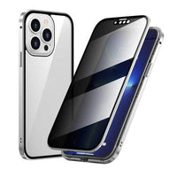 🔥 Magnetyczne etui na iPhone'a z prywatnym szkłem i metalową ramką📱