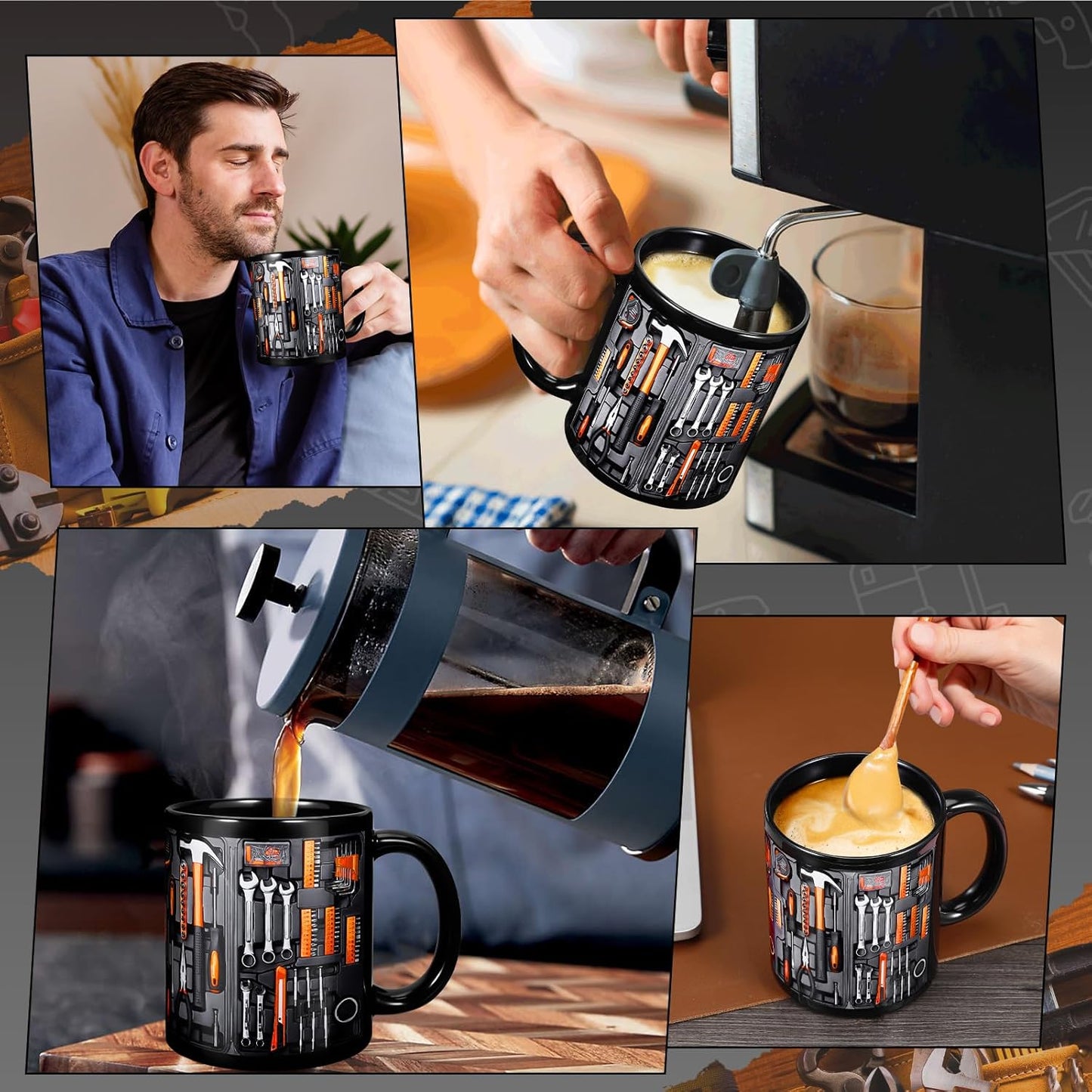 🔨Zestaw narzędzi mechanicznych 3D Kubek do kawy☕