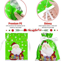 🎅Świąteczne torby na prezenty ze sznurkiem (biodegradowalne)