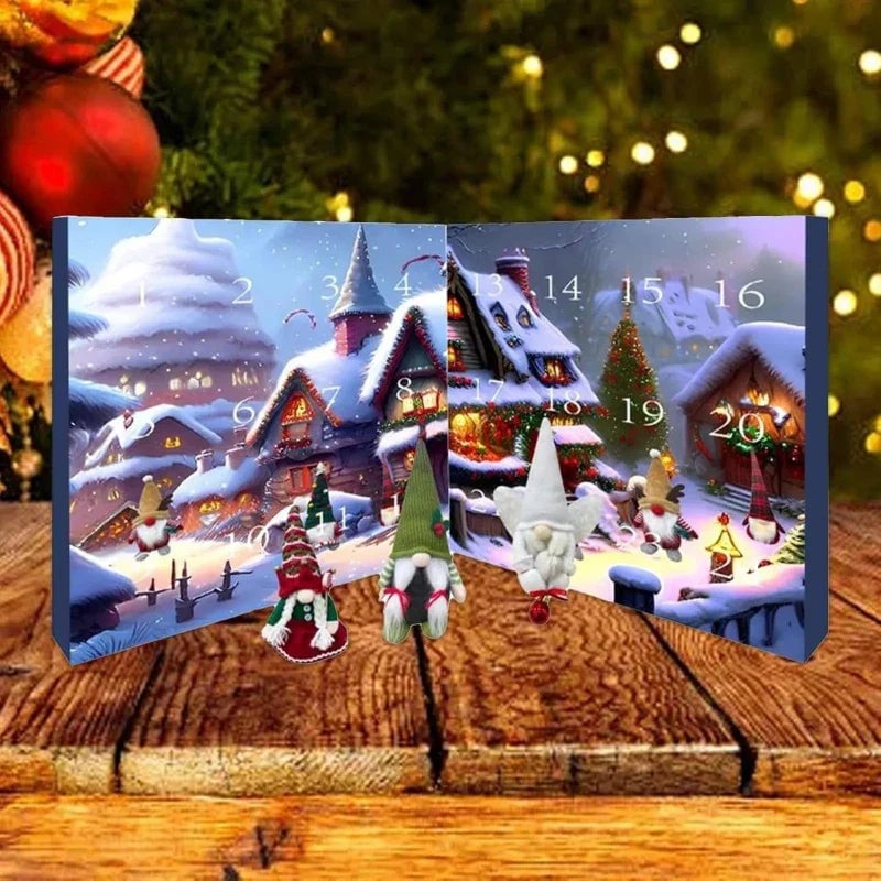 💝Pomysł na prezent Gorąca wyprzedaż🎅Kalendarz adwentowy z krasnalami na Boże Narodzenie/Halloween 2025🎃