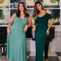 💃Lulah Drape Maxi Dress z wbudowanym biustonoszem