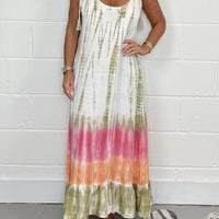 🔥 2024 Nowe produkty Gorąca wyprzedaż - 🌈Sukienka maxi w kolorze tie-dye👗
