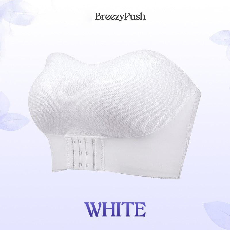 💕Oddychający Antypoślizgowy Biustonosz Do Powiększania Piersi Bez Ramiączek Z Przodu Z Klamrą👙
