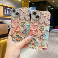 Etui na iPhone'a Oil Painting Flower z folią ochronną na obiektyw