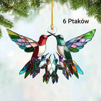 Witrażowe Ozdoby Wiszące Dla Członków Rodziny Kolibrów