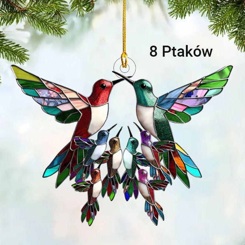 Witrażowe Ozdoby Wiszące Dla Członków Rodziny Kolibrów