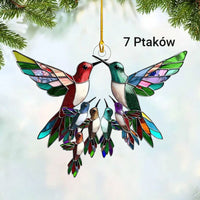 Witrażowe Ozdoby Wiszące Dla Członków Rodziny Kolibrów
