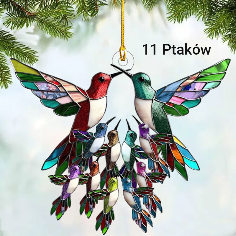 Witrażowe Ozdoby Wiszące Dla Członków Rodziny Kolibrów
