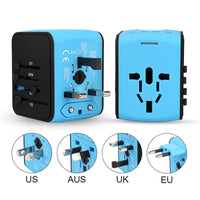 💥💥Uniwersalny podróżny adapter wtyczki z 4 portami USB