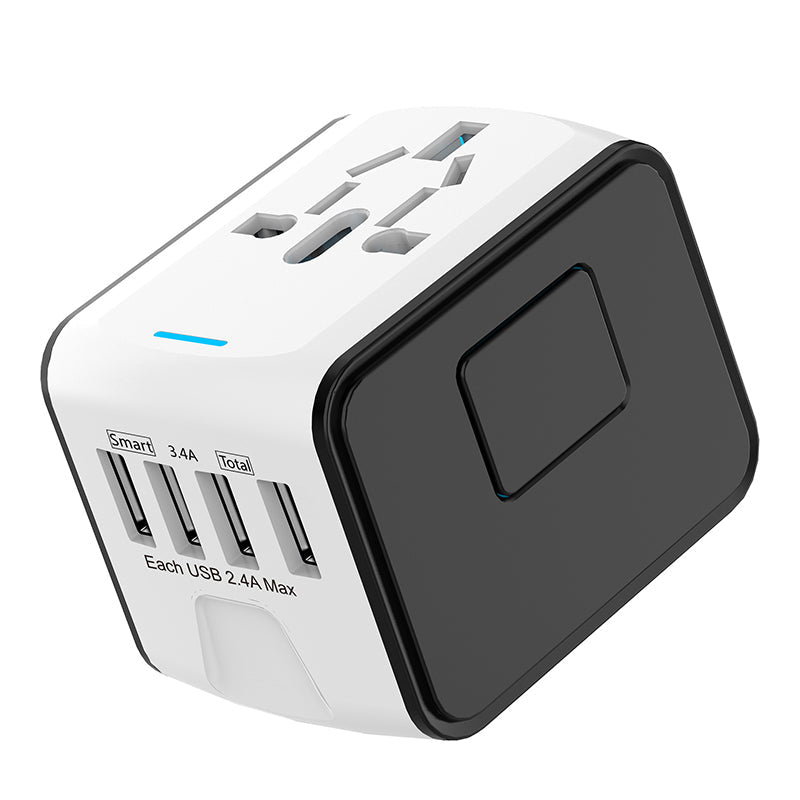 💥💥Uniwersalny podróżny adapter wtyczki z 4 portami USB