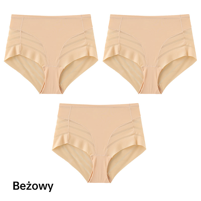 Oddechowe Majtki w Paski Bezszwowe dla Kobiet