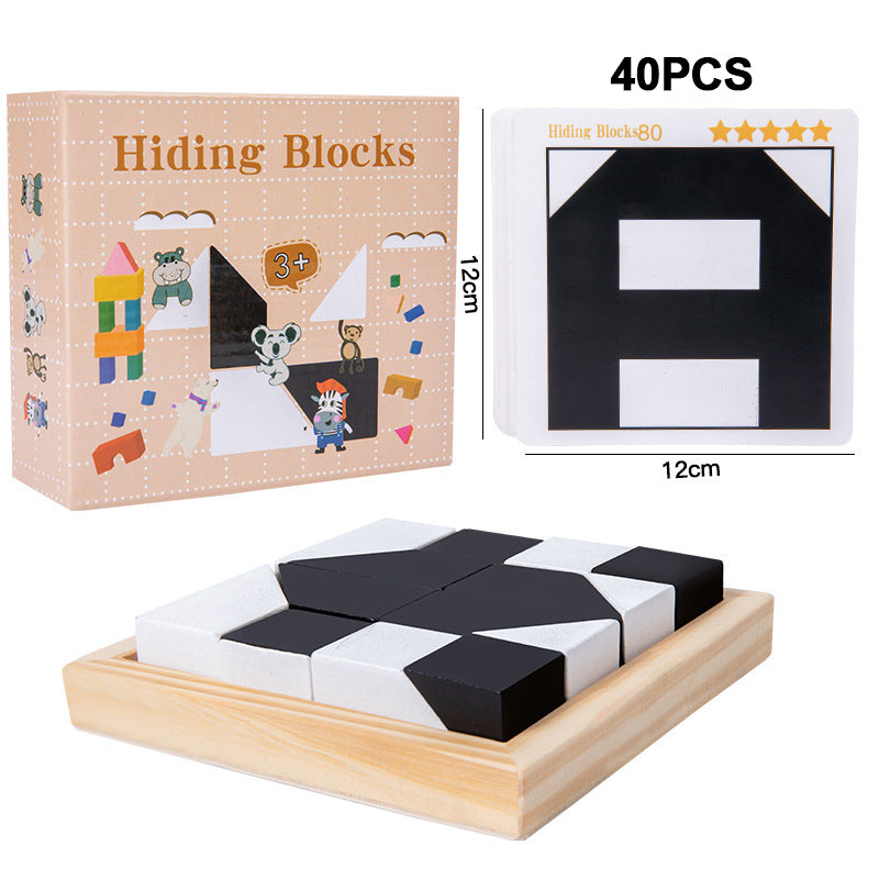 ✨Puzzle ukryte klocki💞 Interaktywna gra planszowa rodzic-dziecko