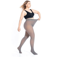 Flawless Legs Fake półprzezroczyste, ciepłe rajstopy elastyczne z pluszową podszewką