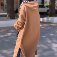 🔥Oferta ograniczona czasowo ✨ Damska długa bluza z kapturem🍂