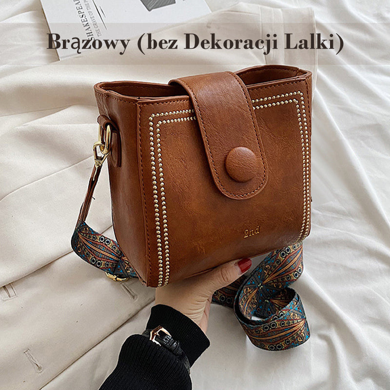 Torba Vintage z Regulowanym, Szerszym Paskiem na Ramię