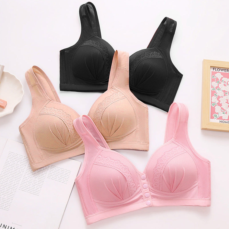 👙🎀【1+1 Bezpłatnie】🔥 Zapinany z przodu, oddychający, przyjazny dla skóry biustonosz z bawełny