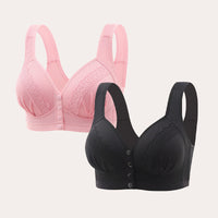 👙🎀【1+1 Bezpłatnie】🔥 Zapinany z przodu, oddychający, przyjazny dla skóry biustonosz z bawełny