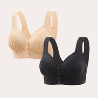 👙🎀【1+1 Bezpłatnie】🔥 Zapinany z przodu, oddychający, przyjazny dla skóry biustonosz z bawełny