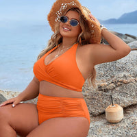 💥👙Stroje kąpielowe Tummy Control Skromne zestawy bikini z wysokim stanem