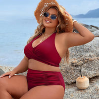 💥👙Stroje kąpielowe Tummy Control Skromne zestawy bikini z wysokim stanem