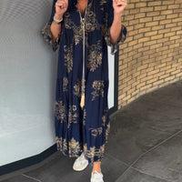 💖Luźna sukienka v-neck w stylu vintage