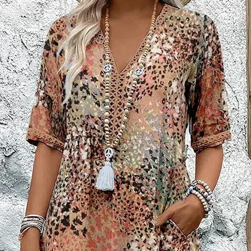 【S-3XL】💮Oddychająca sukienka z nadrukiem w stylu vintage