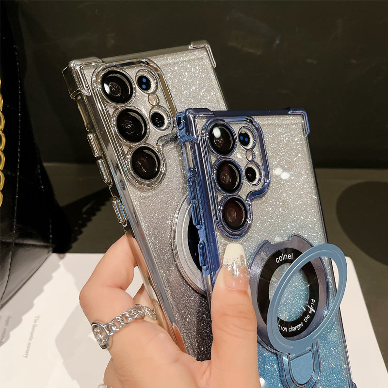 🔥📱Magnetyczne, brokatowe etui na telefon komórkowy Samsung S22/23/24
