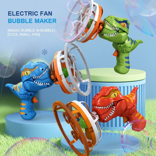 Elektryczna maszyna do robienia baniek mydlanych w kształcie dinozaura