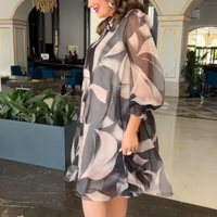 【S-4XL】🎀Elegancka szyfonowa sukienka w rozmiarze plus