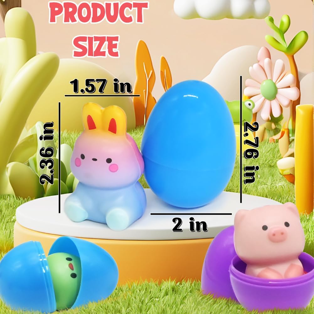 🔥24 szt. jaj wielkanocnych z wypełnieniem, wolno rosnące Squishy Toys 3.21
