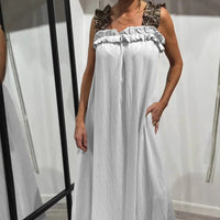 🔥👗【S-4XL】2025 nowa bawełniana lniana sukienka