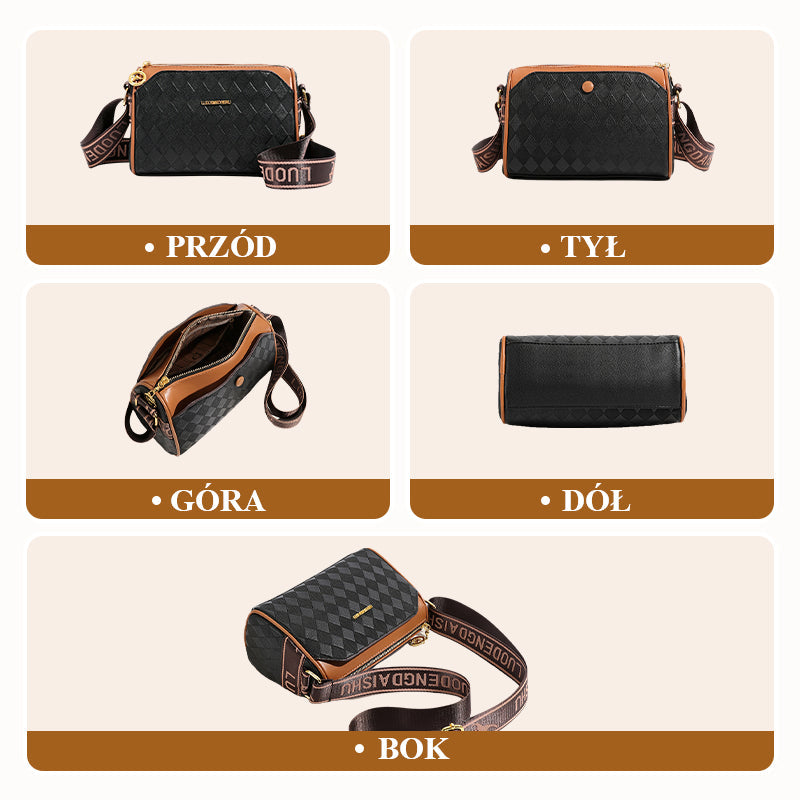 👜Torebka na Ramię z Trzema Warstwami i Wzorem Diamentowym dla Kobiet
