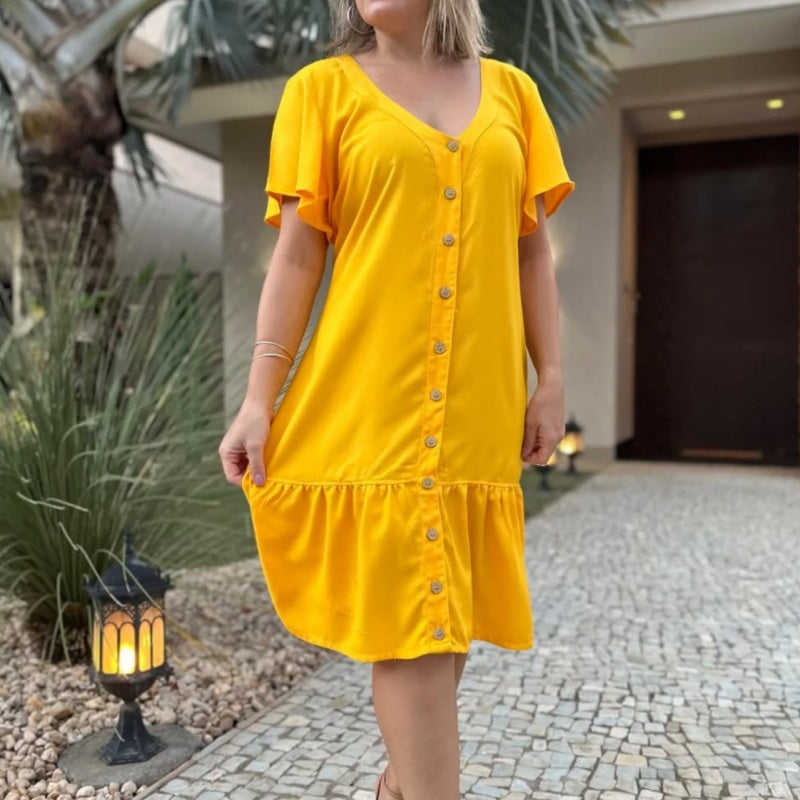 🥰Luźna sukienka z guzikami