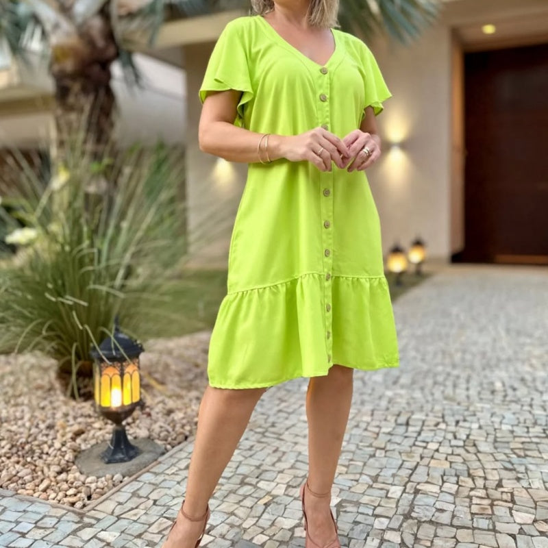 🥰Luźna sukienka z guzikami
